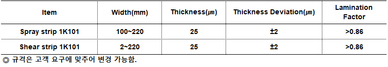Specification 규격